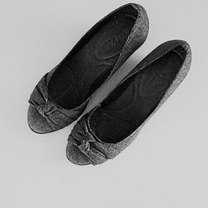 Wedged shoes with Tweed Fabric (used)